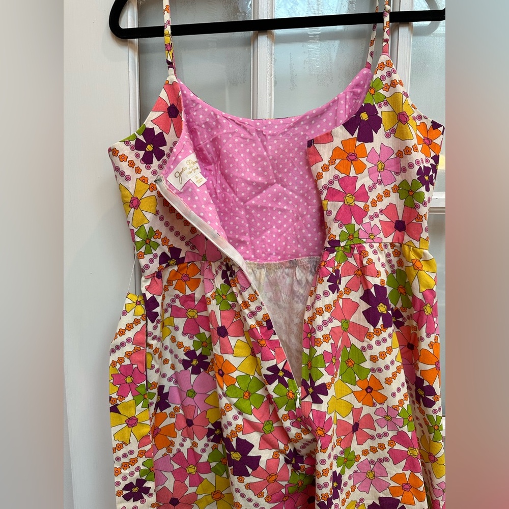 Julie Brown New York Retro Chic Daisy Floral Belted Sundress Size 8 Medium - Picture 5 of 10